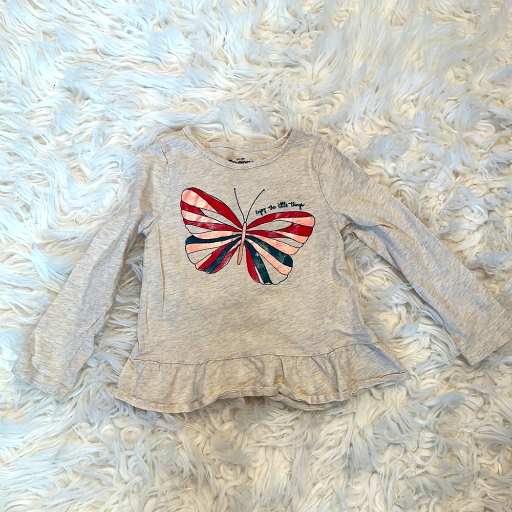Oshkosh long-sleeve peplum tee toddler girls